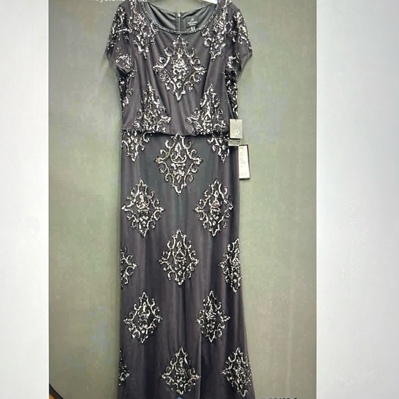 Adrianna Papell Dresses & Skirts - NWT size 14 Adrianna Papell gun metal grey evening gown